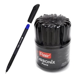 Ручка шариковая "Flair. CARBONIX V", узел-игла 0.7 мм, карбоновый корпус, чернила синие