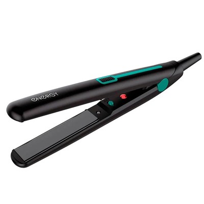 Выпрямитель для волос 30 Вт пластины 18*75 мм алюминиевые индикатор черно-зелен EN-861 Energy (1/24)
