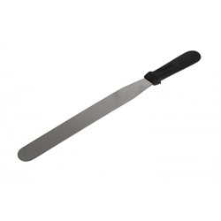 Лопатка-шпатель нерж сталь 32 см кондитерская рабочая часть 25 см пласт ручка Baizheng (1/288)