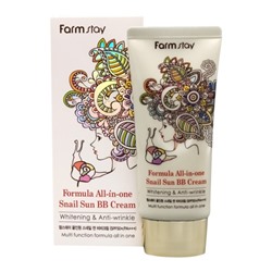 FarmStay Formula All-In-One Snail Sun BB Cream SPF50+/PA+++ Улиточный солнцезащитный ВВ-крем