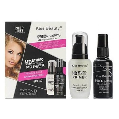 Набор для макияжа Kiss Beauty Pro. Setting HD Prep+Set Your Makeup