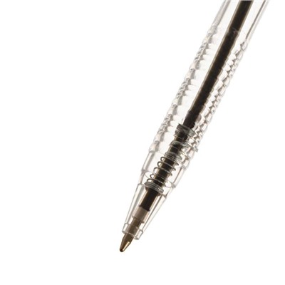 Ручка шариковая автоматическая, 0.5 мм, стержень синий, прозрачный корпус