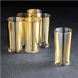 Набор стаканов «Медовый», 230 мл, цвет золотой