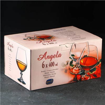 Набор бокалов для бренди «Анжела», 400 мл, 6 шт