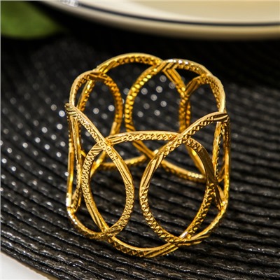 Кольцо для салфетки Noble, 4,5×3,9 см, цвет золотой