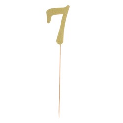 Топпер в торт «Цифра 7», цвет золото