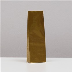 Пакет бумажный фасовочный, глянцевый, бронза, 7 х 4 х 21 см