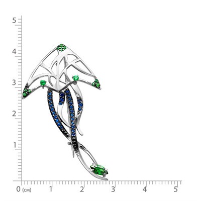 Серебряная брошь "Воздушный змей"  948