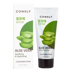 CONSLY Aloe Vera Soothing Creamy Cleansing Foam Успокаивающая кремовая пенка для умывания c экстрактом алоэ вера