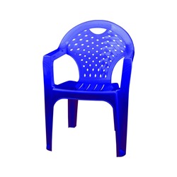 Кресло пластиковое 585*540*800 мм синее (1/4)