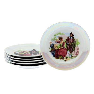 Набор мелких тарелок «Мадонна», 6 шт, цвет МИКС