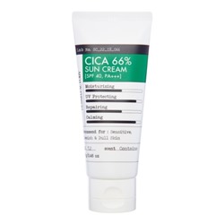 DERMA FACTORY CICA 66% SUN CREAM SFP40/PA+++ Солнцезащитный крем с экстрактом центеллы азиатской 70мл