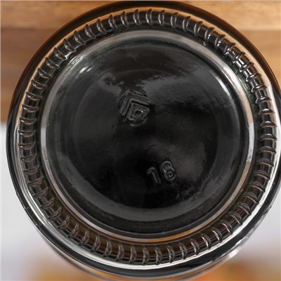 Бутыль стеклянная для соусов и масла «Стиль», 250 мл, h=18,5 см, цвет крышки чёрный