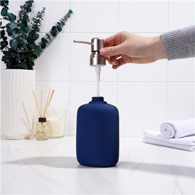 Дозатор для жидкого мыла SAVANNA Soft, 420 мл, цвет синий