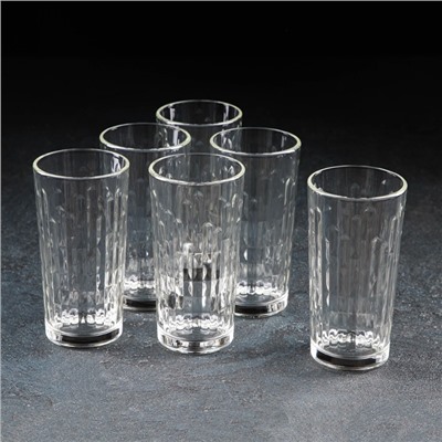 Набор стаканов высоких «Асимметрия», 230 мл, 6 шт
