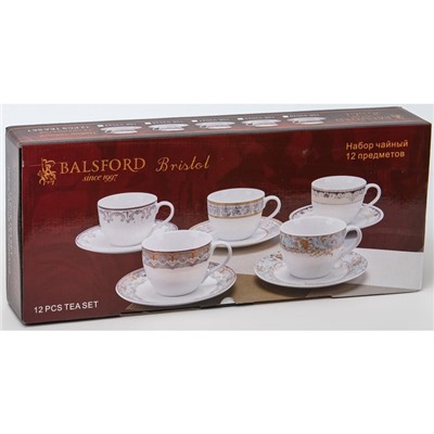 Чайный набор 12 предметов, Balsford «Бристоль кеви», 220 мл