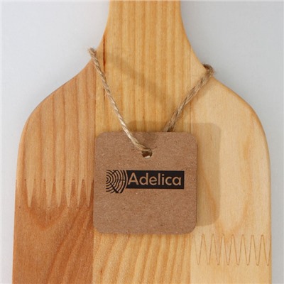 Доска разделочная Adelica, пропитана минеральным маслом, с шильдиком, 40×10×1,8 см, береза
