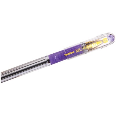 Ручка шариковая MunHwa MC Gold, узел 0.5 мм, чернила фиолетовые, штрихкод на ручке