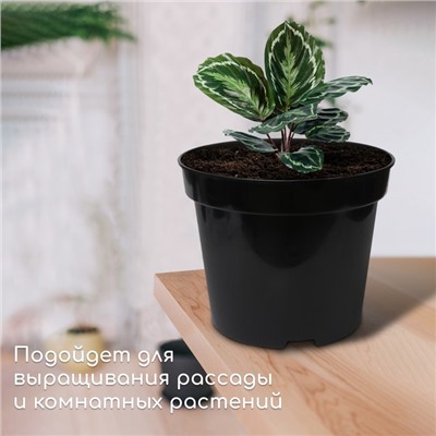 Горшок для рассады, 15 л, d = 31 см, h = 26 см, чёрный, Greengo