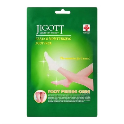 Маска для ног JIGOTT CLEAN&MOISTURIZING FOOT PACK