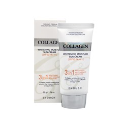 ENOUGH Collagen 3in1 Whitening Moisture Sun Сream SPF50 PA+++ Солнцезащитный крем для лица с морским коллагеном