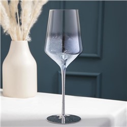 Бокал стеклянный для вина «Мерцание», 500 мл, 8,5×25 см, цвет синий