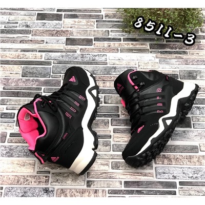 Женские кроссовки 8511-3 черно-розовые