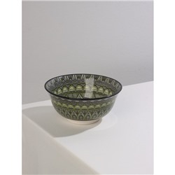 Салатник керамический Доляна «Мирсоле», 600 мл, d=16 см, цвет зелёный