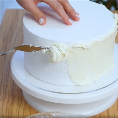 Фальшярус для торта квадратный, 18×18 см, h=20 см, цвет белый