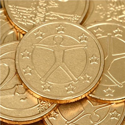 Кондитерское изделие монеты «Евро», 50 шт.