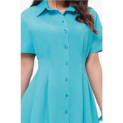 Платье-рубашка голубого цвета
