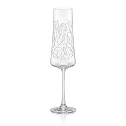 Набор бокалов для шампанского "Экстра", декор листья, 210 мл, 6 шт