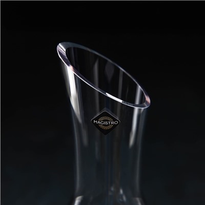 Декантер стеклянный для вина Magistro «Аспиран», 1,5 л, 14,5×28 см, цвет прозрачный