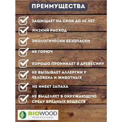 Антисептик для внутренних и наружных работ BIOWOOD VN концентрат 1:1, 5л