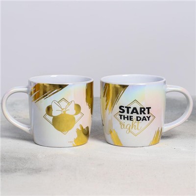 Кружка детская "Start the day", Минни Маус,  гальваника 300 мл