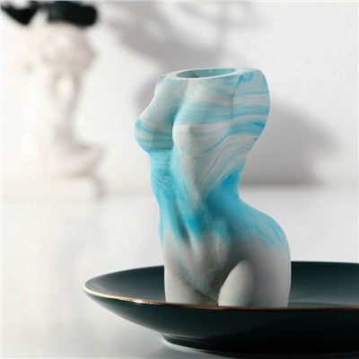 Подставка для зубочисток «Женское тело» мрамор синий