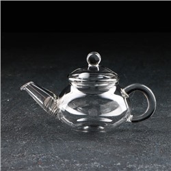 Чайник стеклянный заварочный с металлическим ситом «Дамбо», 100 мл