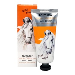 Крем для рук с лошадиным маслом FarmStay Visible Difference Hand Cream Jeju Mayu