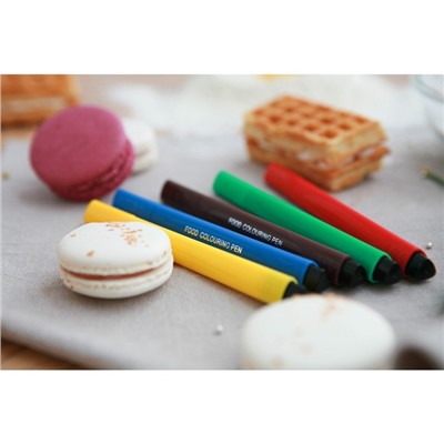 Набор маркеров для украшения десертов, 21×12×1,5 см, 5 шт, разноцветные
