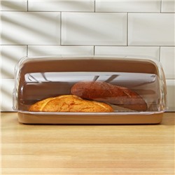 Хлебница большая, 41,5×26×18,5 см, цвет шоколадный мокко