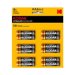 [33100] Элементы питания KODAK LR03 BL-12 perforated (6х2BL) XTRALIFE Alkaline (144)