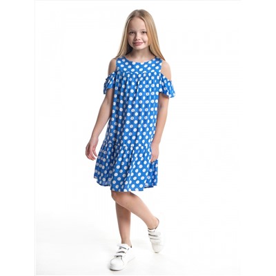 Платье (134-152см) 22-7180(3)голубой горох