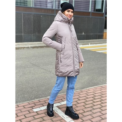 Женская зимняя куртка 241(ТМ29) серо-бежевая