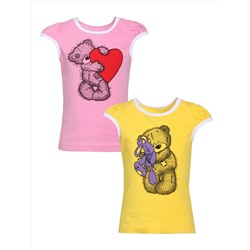Набор футболок для девочки с печатью