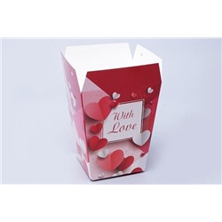 Плайм пакет для цветов Романтика (сердца) высота 15 см