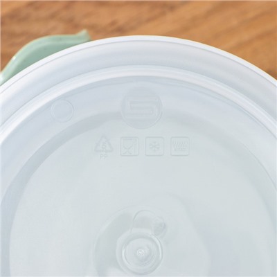 Контейнер пищевой герметичный «Eco Style», 0,55 л, 13,7×13,7×6,9 см, цвет зеленый