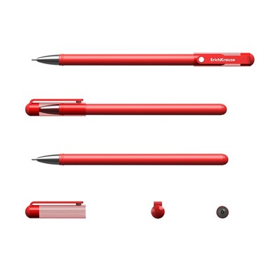 Ручка гелевая ErichKrause G-Soft, чернила красные, узел 0.38 мм, длина линии письма 500 метров