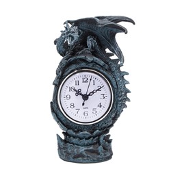 Часы настольные "Дракон на камне", 17.5 х 11.5 х 22 см