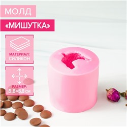 Молд «Мишутка», 5,8×5,8× 5,5 см, цвет розовый