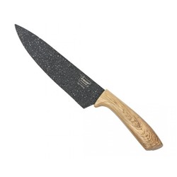 Нож нерж сталь лезвие 20.3 см 32 см кухонный пласт ручка под дерево Baizheng (1/240)